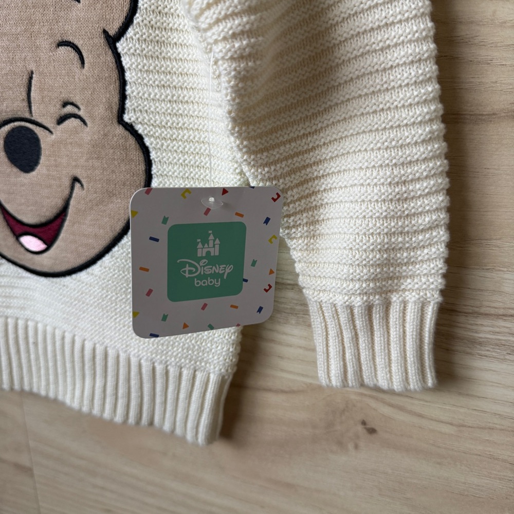 Disney Cream Knit Sweater with Winnie the Pooh Face - Picture 3 of 3